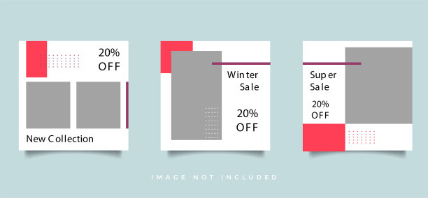 社交媒体帖子设计模板图片下载