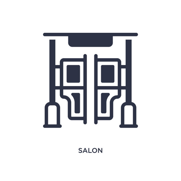 沙龙图标上的白色背景简单的元素图片下载