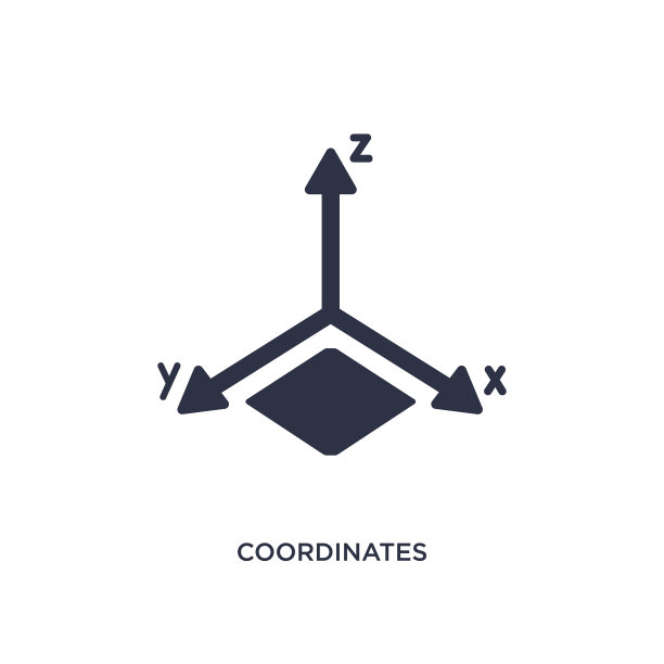 坐标图标上的白色背景简单图片下载
