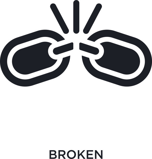 破碎的孤立图标简单的元素图片下载