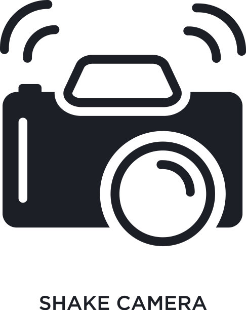 摇相机孤立图标简单的元素图片下载
