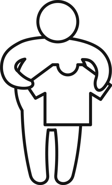 小尺寸衣服图标轮廓风格图片下载