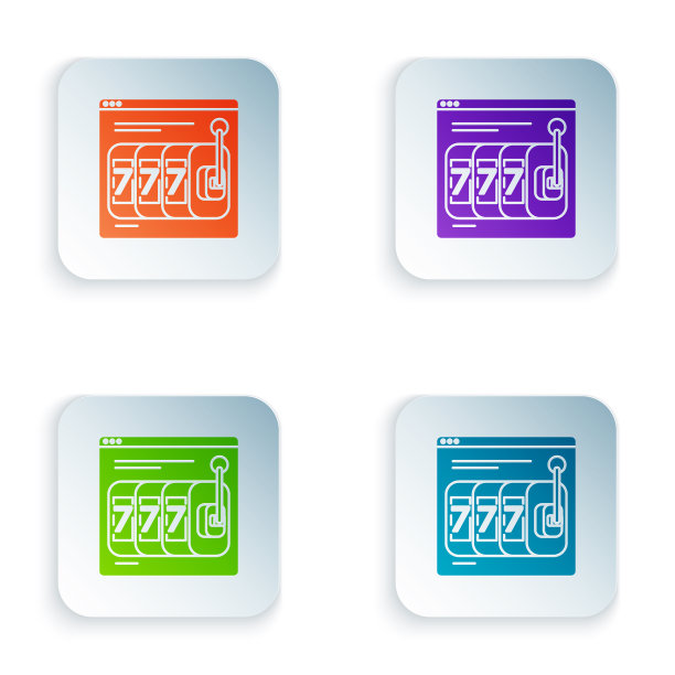 彩色在线老虎机与幸运七图片下载