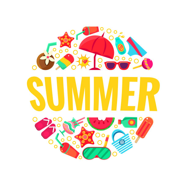 暑假用的圆形图案图片下载