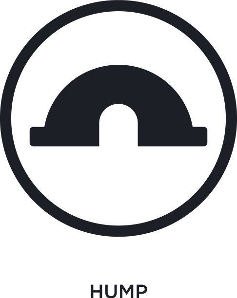 黑色驼峰孤立图标简单元素图片下载