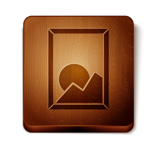 棕色图片风景图标孤立在白色图片下载