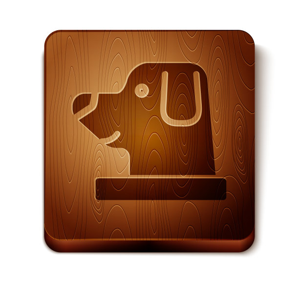 棕色狗在宇航员头盔图标孤立上图片下载