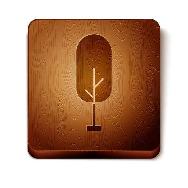 棕色树图标孤立在白色背景图片下载