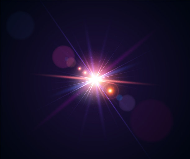 灯光效果逼真的镜头光晕与散焦图片下载