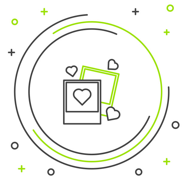 黑线和绿线两个空白相框图片下载