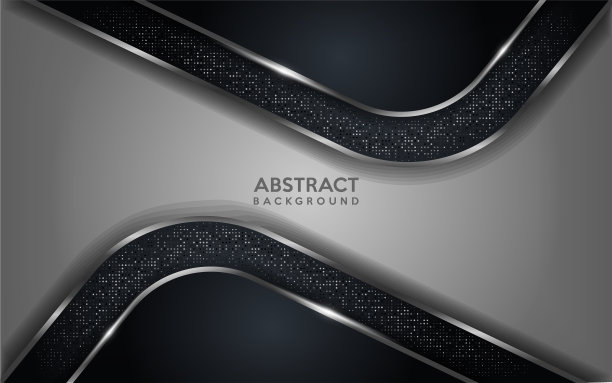 发光的银色现代黑色背景与图片下载