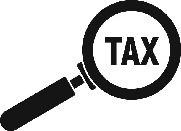 税务放大玻璃图标简约风格图片下载