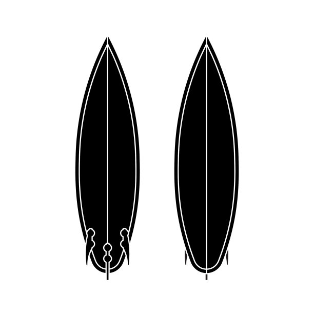 冲浪板设置黑色剪影冲浪板图片下载