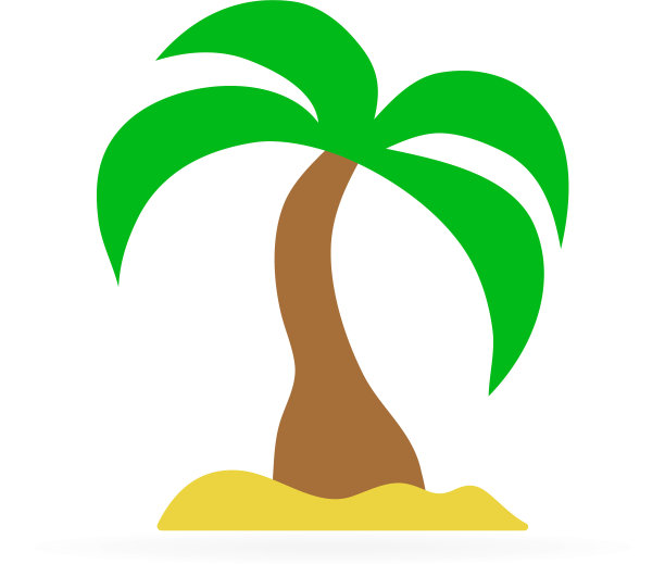 夏季图标度假标志彩色棕榈热带图片下载