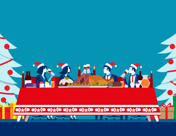 圣诞晚宴派对概念商务图片下载