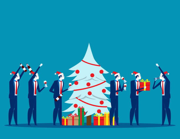 圣诞派对，商业概念图片下载