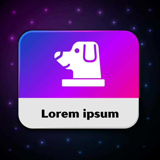 白色的狗在宇航员头盔图标孤立图片下载