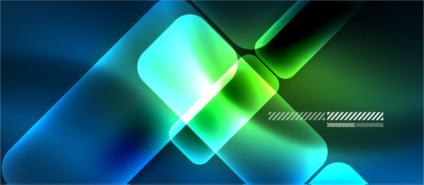 玻璃霓虹块和线条抽象背景图片下载