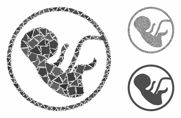 人体胚胎组成图标震颤元素图片下载