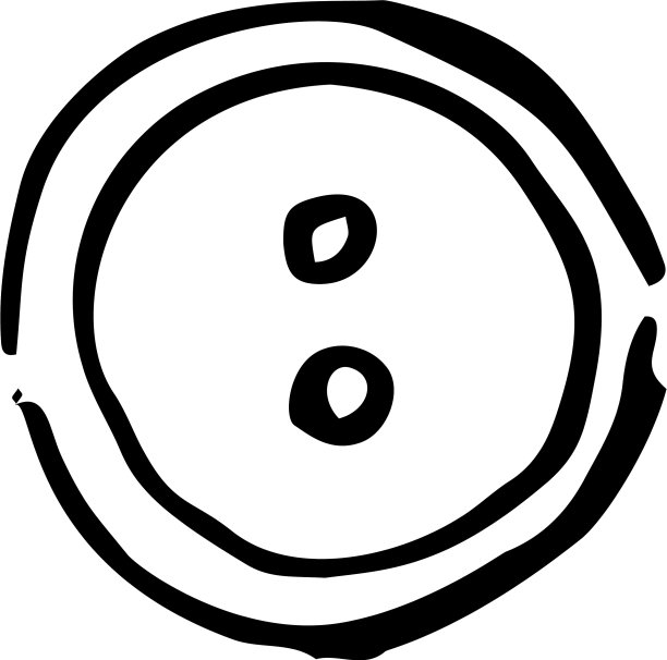 黑色的布按钮特写在白色的背景图片下载