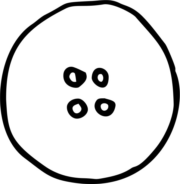 黑色的布按钮特写在白色的背景图片下载