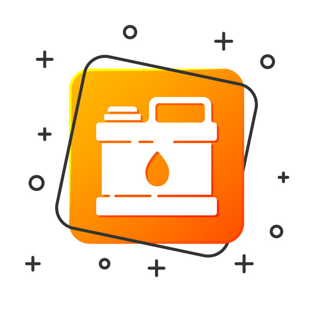 白色塑料筒为电机机油图标图片下载