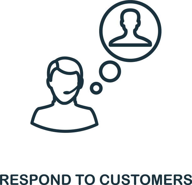 响应客户的图标轮廓风格细线图片下载