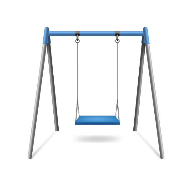 逼真详细的3d经典户外秋千图片下载