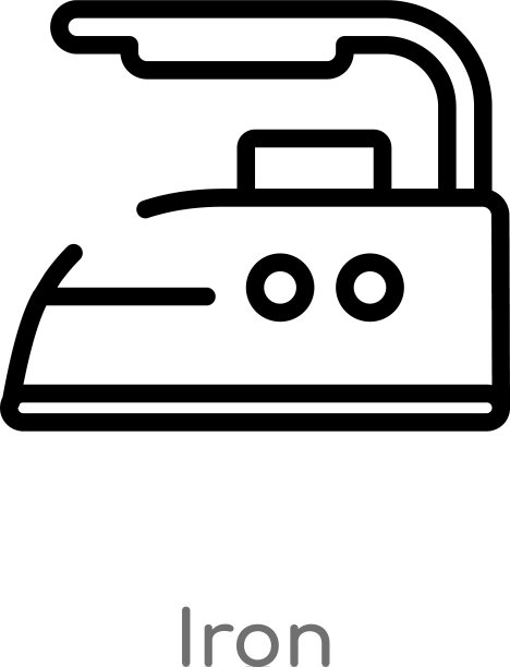 轮廓铁图标孤立黑色简单线图片下载