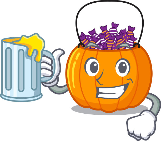 与果汁糖果桶上的性格图片下载