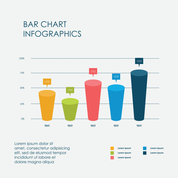 条形图信息图形元素3d平面图片下载