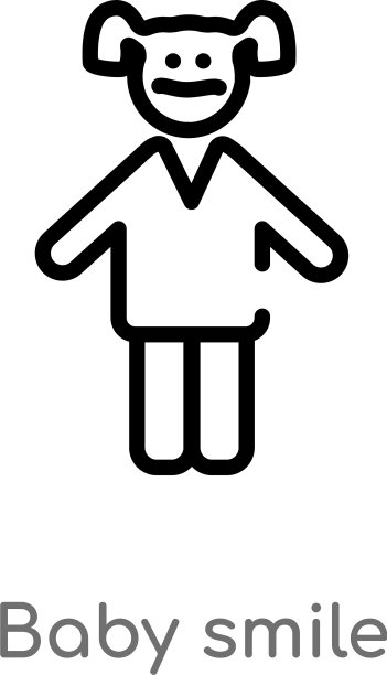 轮廓basmile图标孤立黑色简单图片下载