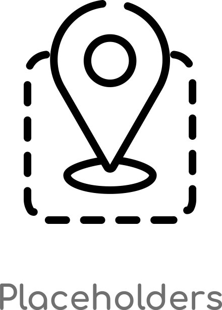 轮廓占位符图标孤立黑色简单图片下载