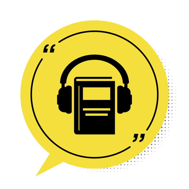 黑色音频书图标孤立在白色背景图片下载