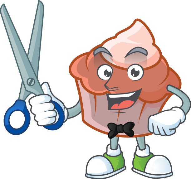 卡通奶油蛋糕与理发师的性格图片下载