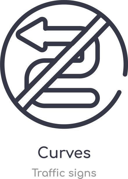 曲线轮廓图标孤立线从交通图片下载