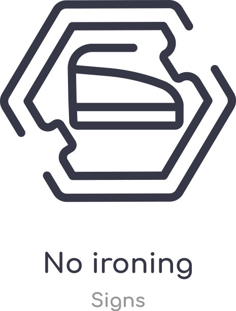 没有熨烫轮廓图标孤立线从标志图片下载