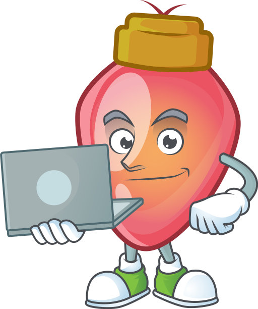 快乐微笑红色圣诞灯泡卡通人物图片下载