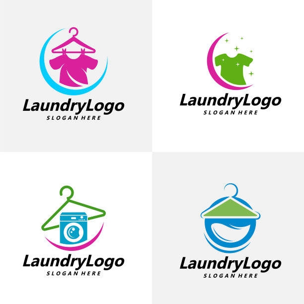 设置洗衣房标识模板设计清洗图片下载
