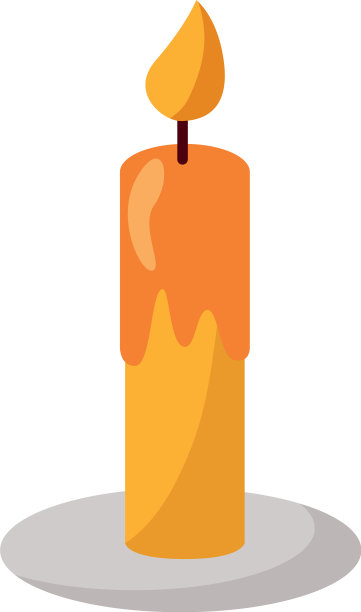万圣节蜡烛火孤立图标图片下载