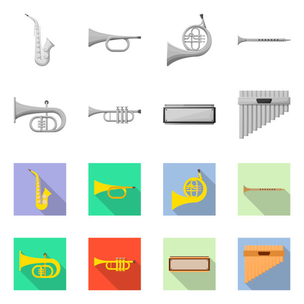 孤立对象协调和经典符号集图片下载