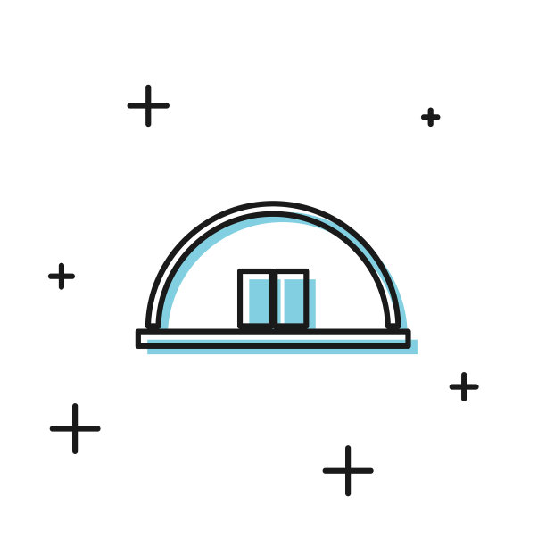 黑色机库图标孤立在白色背景上图片下载