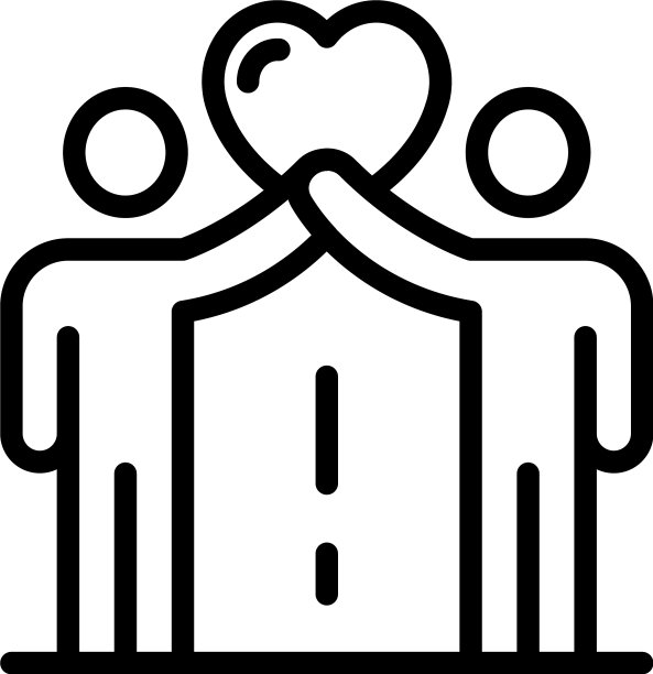 支持友谊图标轮廓样式图片下载