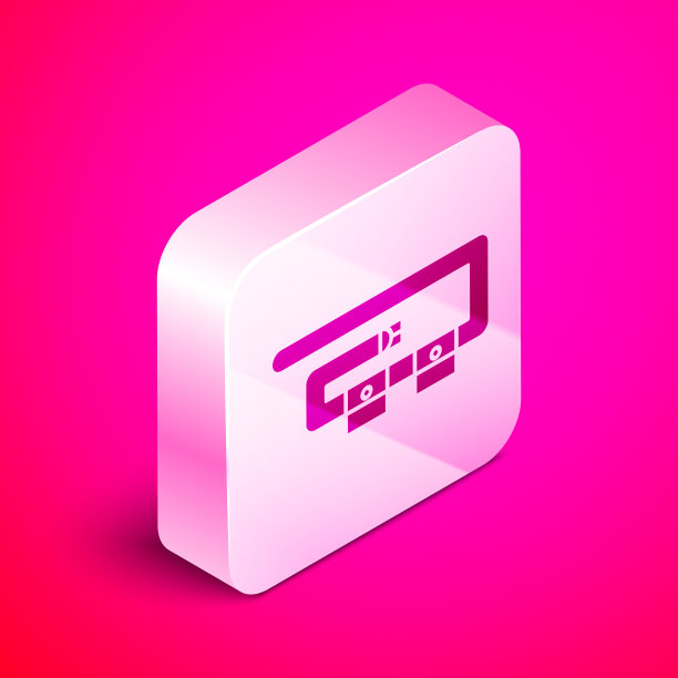 等距潜水带图标隔离在粉红色图片下载