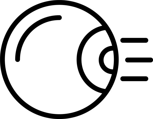 眼球图标轮廓风格图片下载