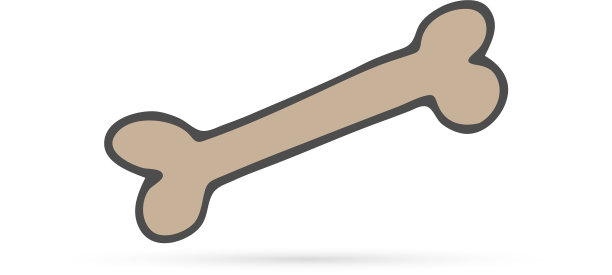 涂鸦剪影狗骨手绘图片下载