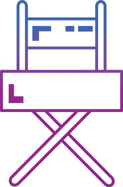 独立影院椅图标线梯度设计图片下载