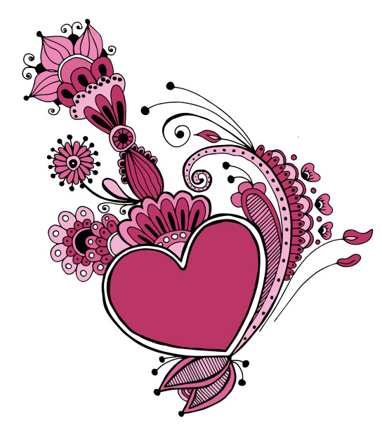 粉色心形浪漫装饰图片下载