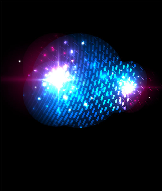 抽象的蓝色霓虹星背景庆祝图片下载