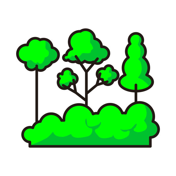 在白色背景上孤立的树图标图片下载